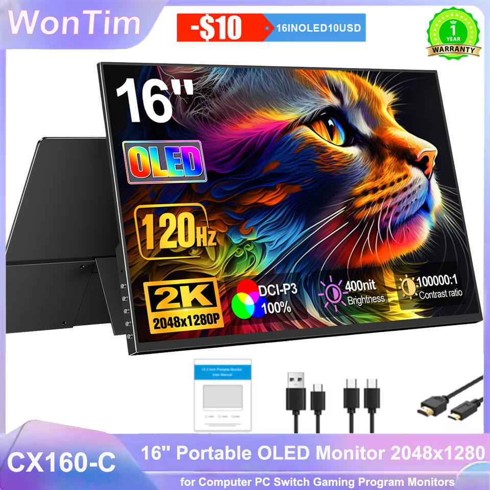 Gaming Console Connect With Phone - Monitor Portatile WonTim 16.0' 2K OLED
